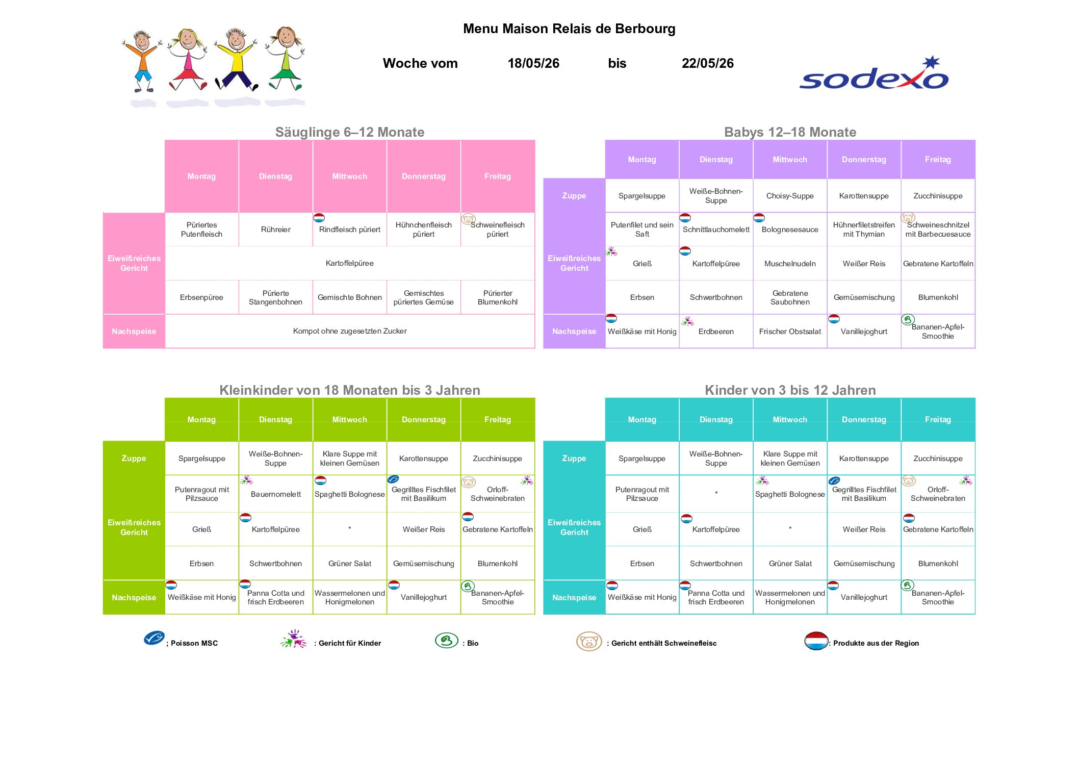 Menu semaine 2026.21 18.05-22.05.2026